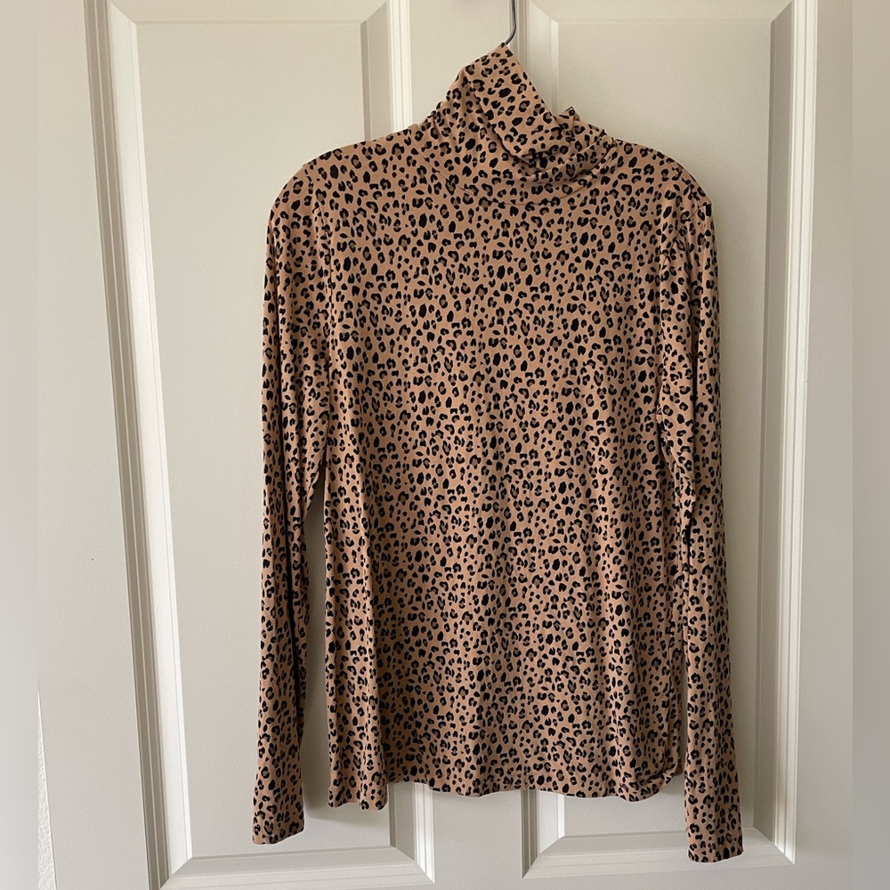 Jcrew leopard turtle neck